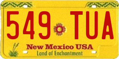 NM license plate 549TUA