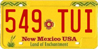 NM license plate 549TUI