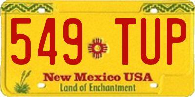 NM license plate 549TUP