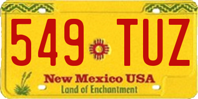 NM license plate 549TUZ