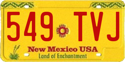 NM license plate 549TVJ