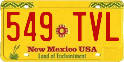 NM license plate 549TVL