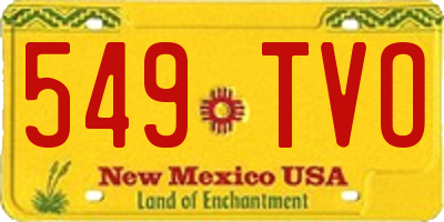 NM license plate 549TVO