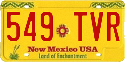 NM license plate 549TVR