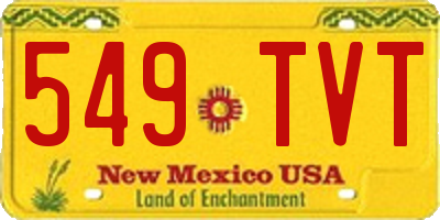 NM license plate 549TVT