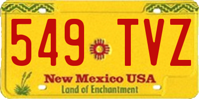NM license plate 549TVZ