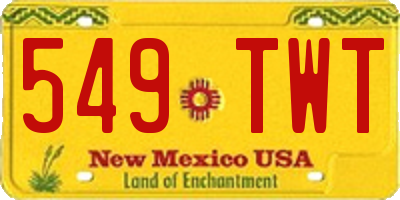 NM license plate 549TWT