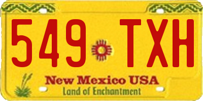 NM license plate 549TXH