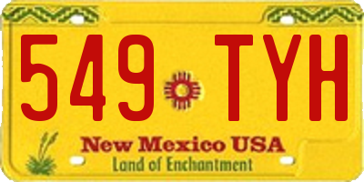 NM license plate 549TYH