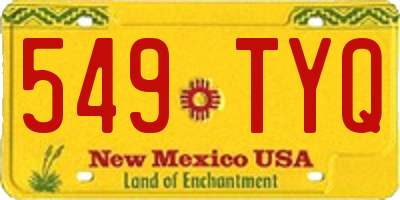 NM license plate 549TYQ