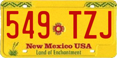NM license plate 549TZJ