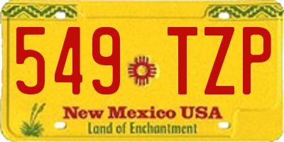 NM license plate 549TZP