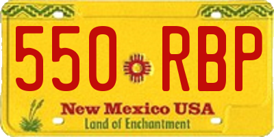 NM license plate 550RBP