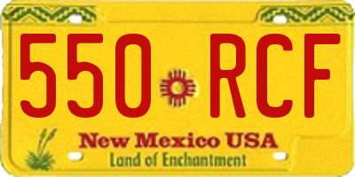 NM license plate 550RCF