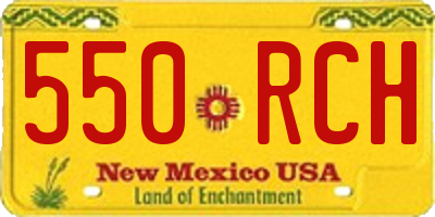 NM license plate 550RCH