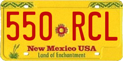 NM license plate 550RCL