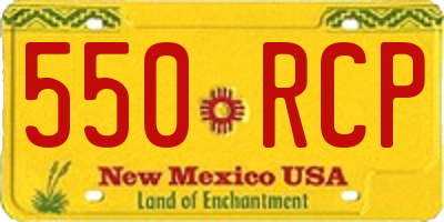 NM license plate 550RCP