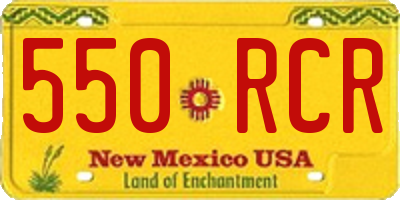 NM license plate 550RCR