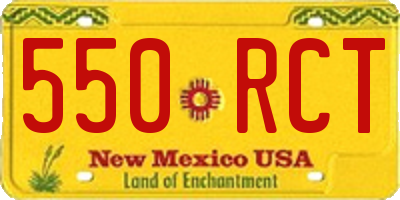 NM license plate 550RCT