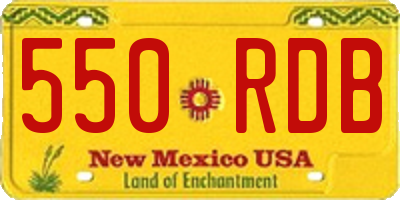 NM license plate 550RDB