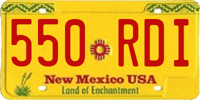 NM license plate 550RDI
