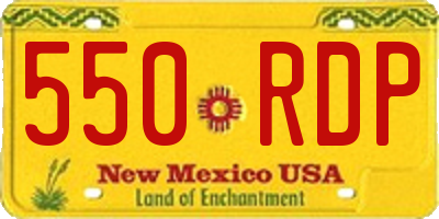 NM license plate 550RDP