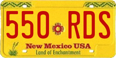 NM license plate 550RDS