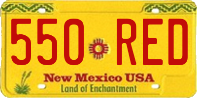 NM license plate 550RED