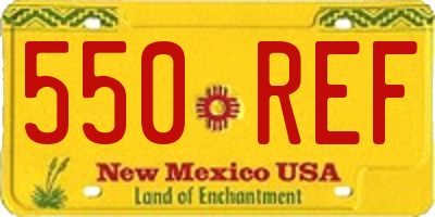 NM license plate 550REF