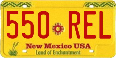 NM license plate 550REL