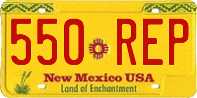 NM license plate 550REP