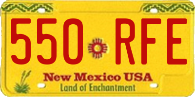 NM license plate 550RFE