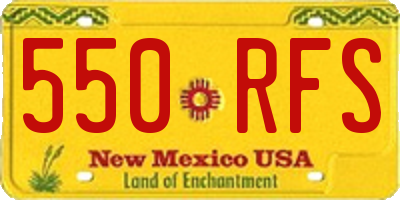 NM license plate 550RFS