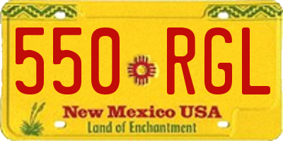 NM license plate 550RGL