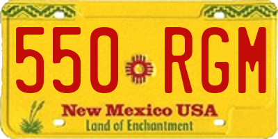 NM license plate 550RGM