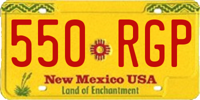 NM license plate 550RGP