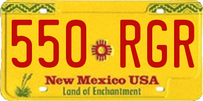 NM license plate 550RGR