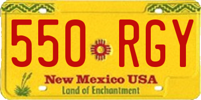 NM license plate 550RGY
