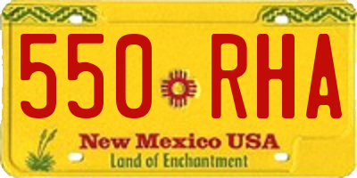 NM license plate 550RHA