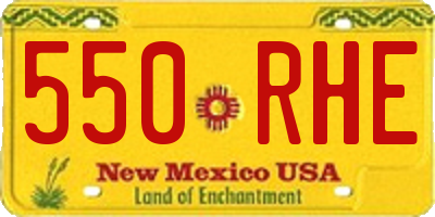 NM license plate 550RHE