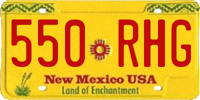 NM license plate 550RHG