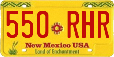 NM license plate 550RHR