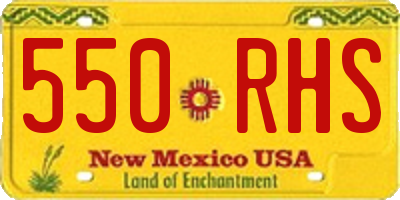 NM license plate 550RHS