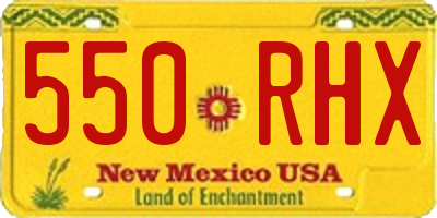 NM license plate 550RHX