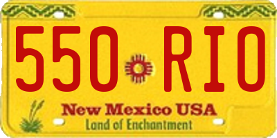 NM license plate 550RIO