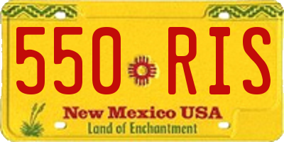 NM license plate 550RIS