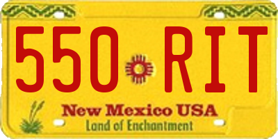 NM license plate 550RIT