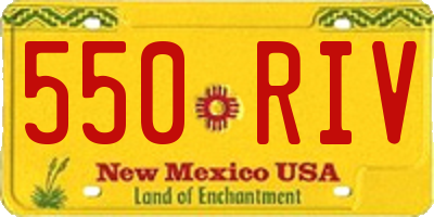NM license plate 550RIV