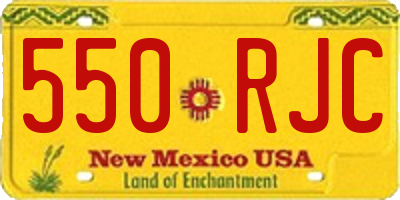 NM license plate 550RJC