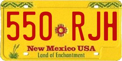NM license plate 550RJH